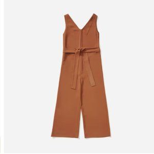New Everlane The Japanese GoWeave Essential Jumpsuit in Cocoa Brown Size